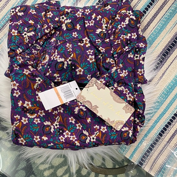 Band of the free Caroline Purple floral crossover mini dress size small - Picture 7 of 8